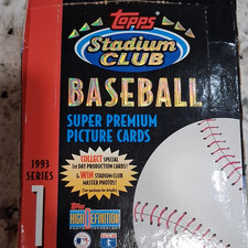 Topps Stadium Club 1993 MLB Baseball Super Premium Picture Cards Series 1