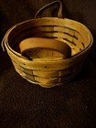 1994 Longaberger Button Basket with Terra-cotta Stone and Plaid Liner — photo 8
