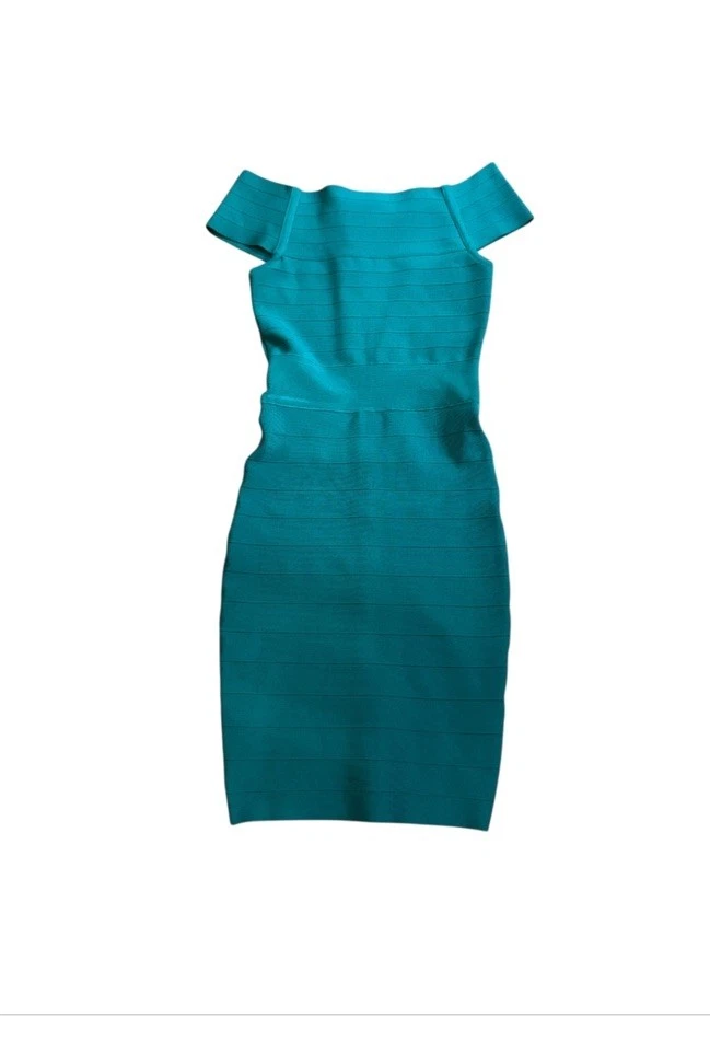 Guess by Marciano Green Dress Sz S Stretch Zipper - Image 3 of 4