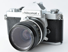 Nikon Nikomat FT2 SLR Film Camera Silver Non Ai Nikkor 50mm f/2 JAPAN Exc3 J50