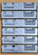 LOT of 6 x SAMSUNG 32GB M386B4G70DM0-YH93Q 4RX4 PC3L-10600L SERVER MEMORY