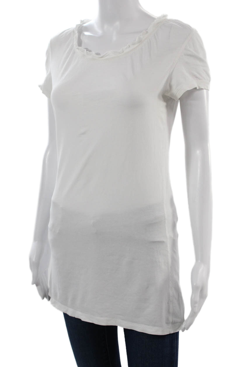 Lululemon Womens Basic Tunic Tee White Short Slee… - image 2