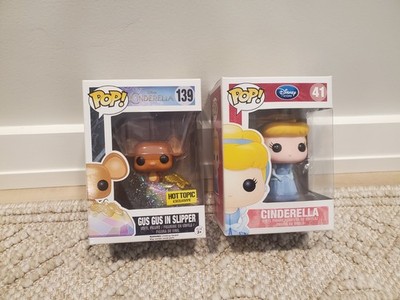 Funko Pop! Gus Gus in Slipper # 139 Exclusive Hot Topic & Cinderella # 41