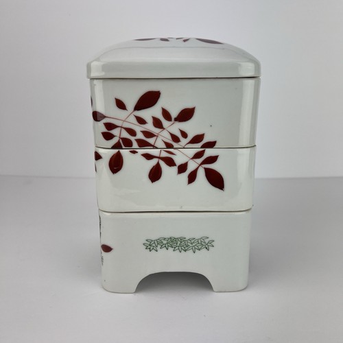 Caja Jubako Bento Japón Cerámica 7 pulgadas De Colección - Imagen 3 de 17