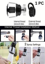 1Pc Kitchen Tap Spray Head – Universal Adjustable 360° Faucet Aerator Nozzle