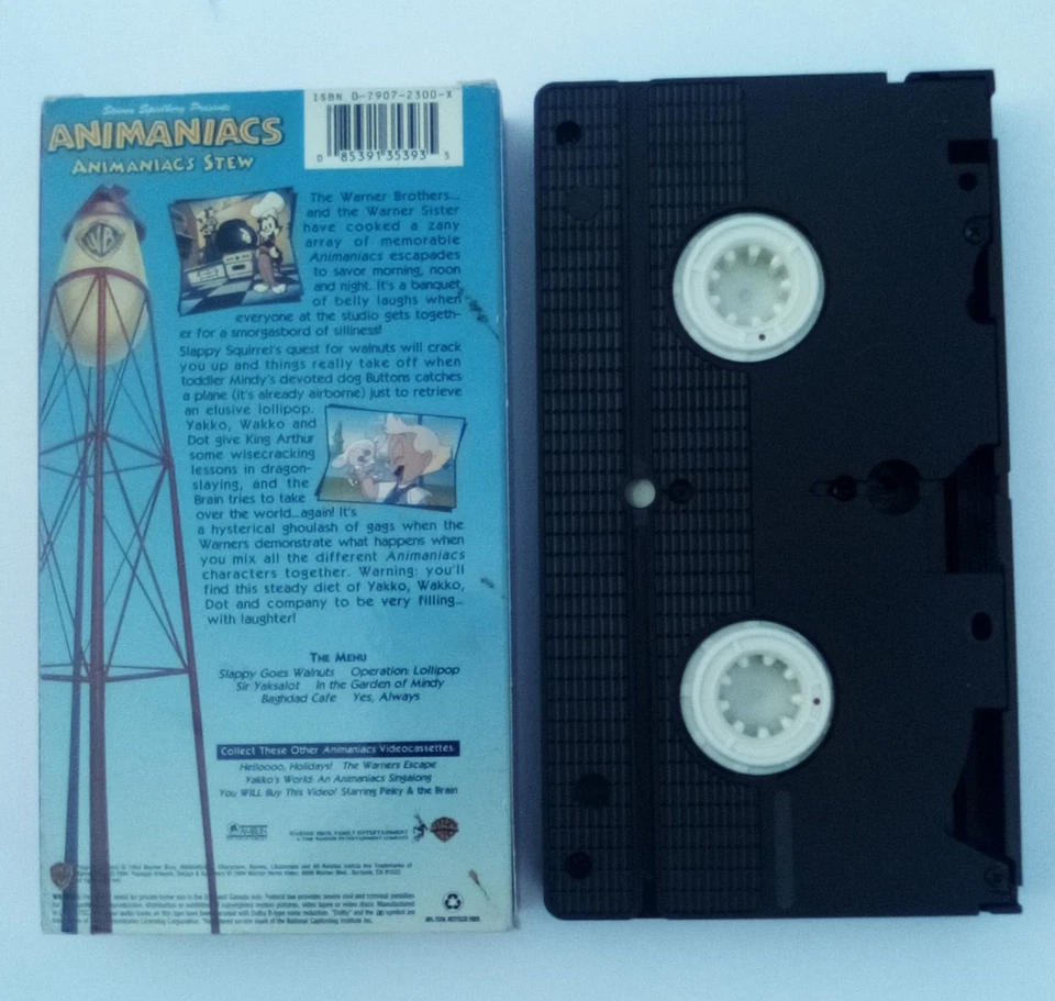 Animaniacs Stew (Gently Used VHS 1994) Warner Bros  ANIMATION Steven Spielberg - Image 2 of 4
