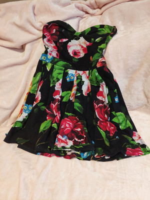 black mini dress motel rocks Vintage stretch dress, floral print, Size S UK, NWT Yellow Birthday Dress Yellow cat_Sale_Item Perfect for both casual Color:mulberry