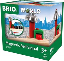 BRIO World Magnetic Railway Bell Signal for Kids Age 3 + - Train Set Accessory