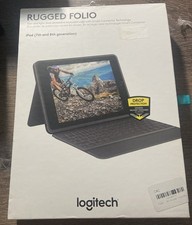 Logitech Rugged Folio Keyboard Case for Ipad 7th 8th Generation Open Box