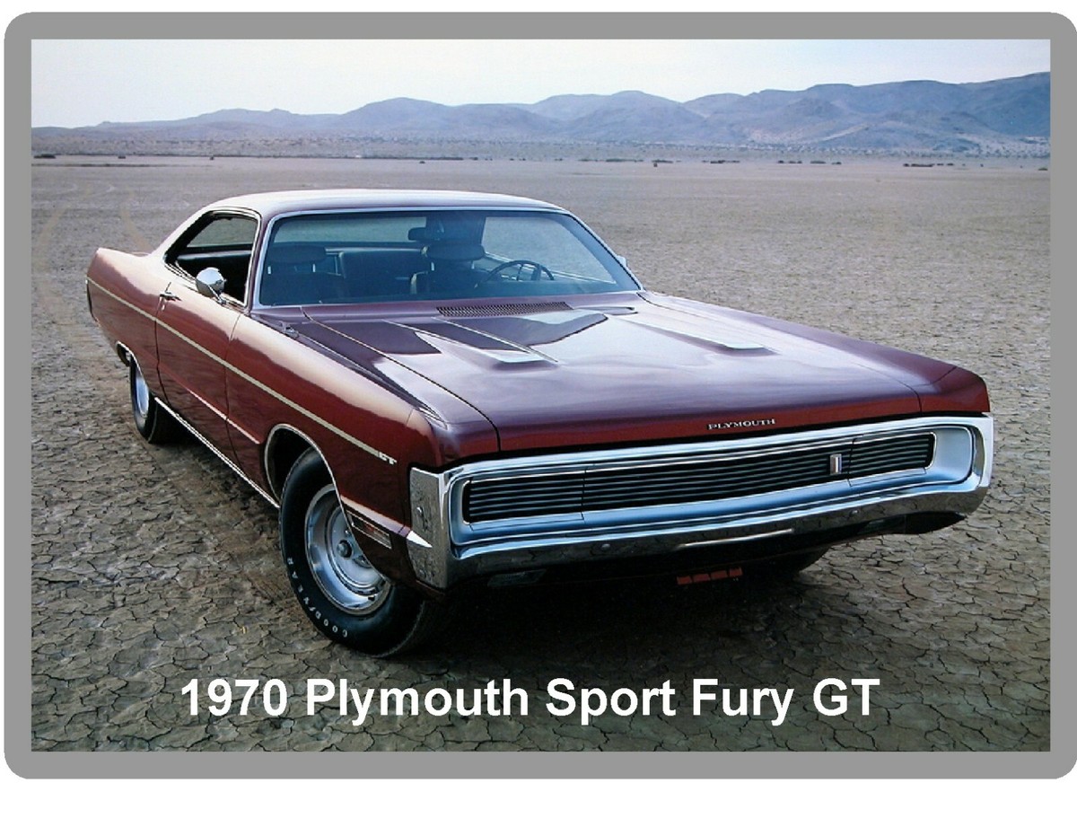 1970 Plymouth Sport Fury GT Maroon / Fridge / Tool Box Magnet | eBay