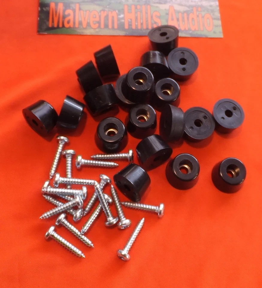 MALVERN AUDIO SET OF 16 SMALL 17mm. x 10mm.RUBBER FEET FOR PA SPEAKERS & CABINETS