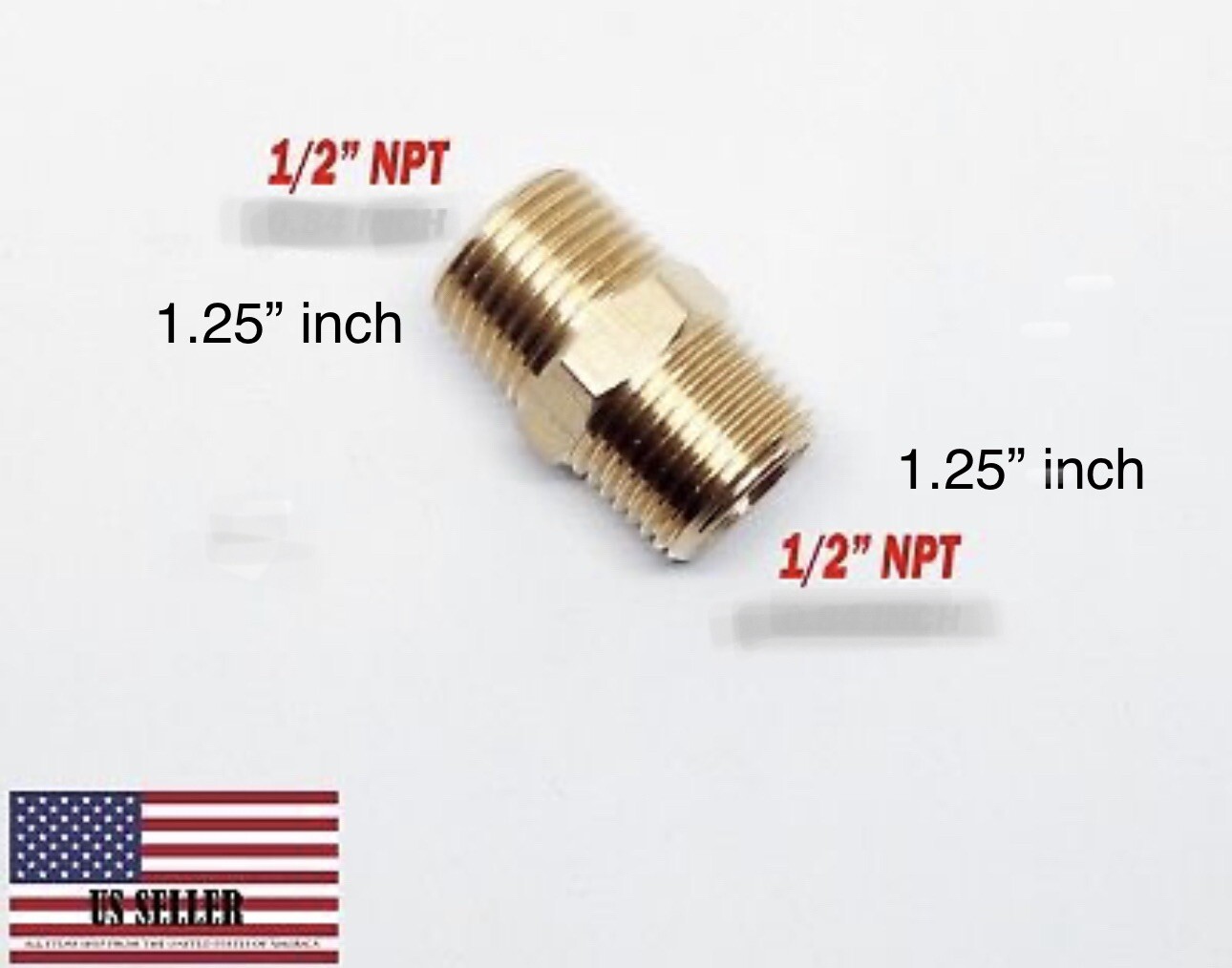 1 PCS Brass Pipe Nipple 1/2" Male NPT X 1/2" Male NPT Fitting Fuel, Oil, Gas, Wa