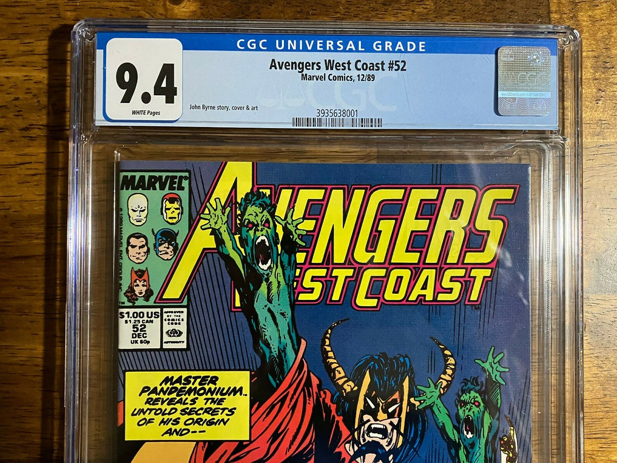 アメコミ LUCCA Avengers West Coast #52 CGC 9.4 NM WP 1989 Scarlet Witch