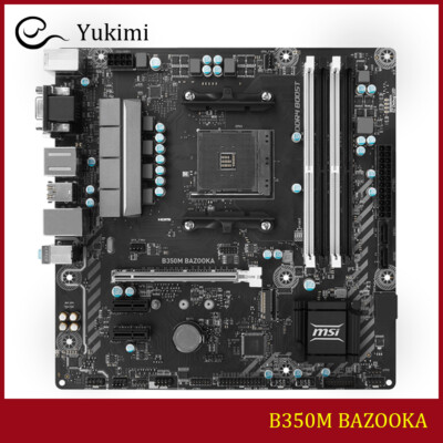 FOR MSI B350M BAZOOKA 64GB AM4 AMD VGA DVI-D HDMI Micro-ATX Motherboard