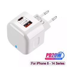 Dual Ports USB Type C Fast Charger PD 20W Adapter for Iphone 14 13 12 11Pro Max