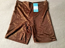 SPANX XL Chocolate Glow  Sheer Smoothers Foiled Mid-Thigh Shapewear # 10414R NWT