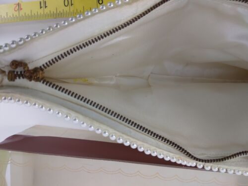 Vintage LA Regale Ltd Ivory Beaded Clutch Purse Evening Clutch Made In Japan - Picture 3 of 14