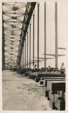 OUVRAGE D'ART c. 1930 - Construction Pont Métallique Ouvriers  - PP120