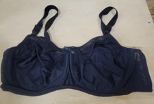 Bali 0180 Full Coverage Comfort U Flower Underwire Bra 42D Black NWOT