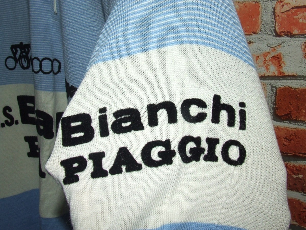 レトロBianchiウールジャージmade in Italy Eroica Bianchi Piaggio Jersey Vintage 70'S 80% Wool | eBay