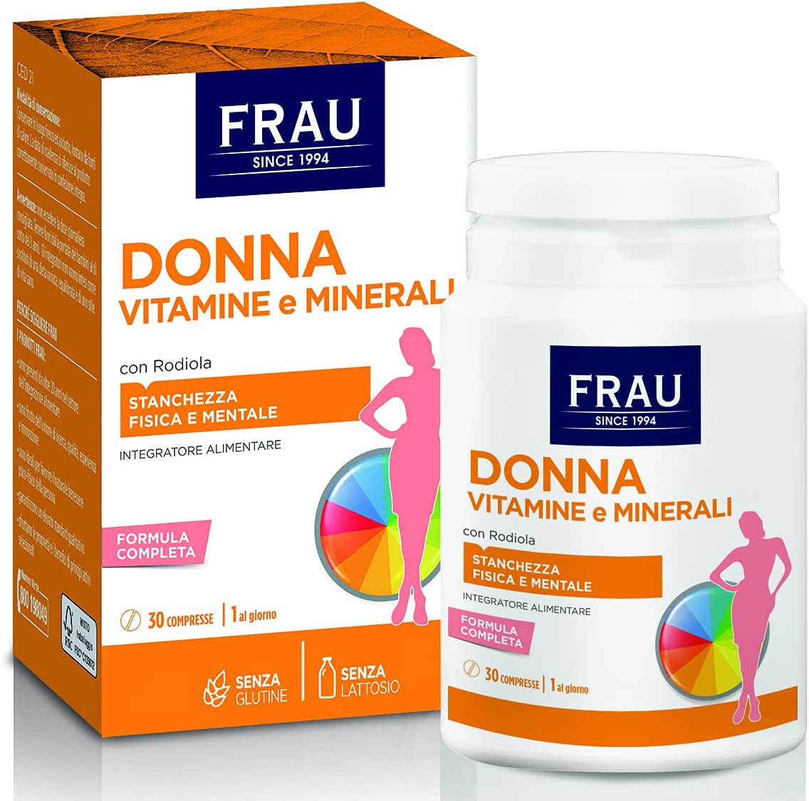 FRAU Donna Vitamine E Minerali, Integratore Alimentare a Base Di Vitamine, Miner