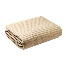 Bianca Quilted Lines Bedspread 220x230cm Or Matching Cushion 55x55cm Natural