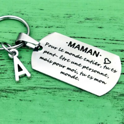 Mom You're My World Keychain (Letter W)