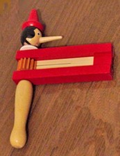 x Gioco Raganella Giocattolo Pinocchio In Legno Tric Trac Bambini moc