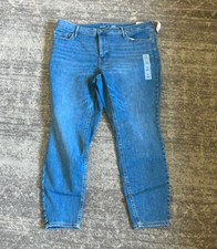 Women  s Old Navy Denim Jeans High Rise Rockstar Super Skinny Size 20 Blue Q8