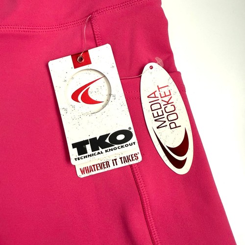 TKO Technical Knockout Leggings Womens Small Pink Media Pocket Athletic NWT - Picture 3 of 11