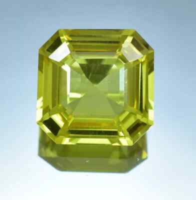 Natural Yellow Sapphire 38 Ct Asscher Cut Ceylon Certified Loose Gemstone