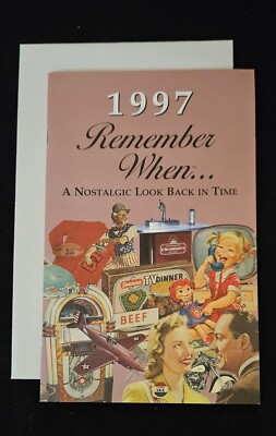 NEW 1997 Remember When A Nostalgic Look Back In Time Booklet Envelope B-day Card