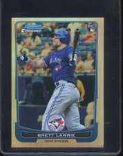 2012 BOWMAN CHROME REFRACTOR #30 BRETT LAWRIE ROOKIE RC TORONTO BLUE JAYS