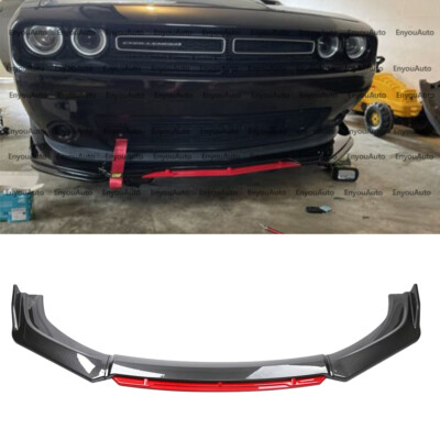 For Dodge Challenger SRT SXT Front Bumper Lip Spoiler Splitter Carbon fiber