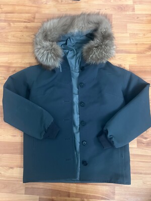 VTG Bogner Ski Jacket Women size 12 Wool Fur Nylon West Germany Gray  Classic F