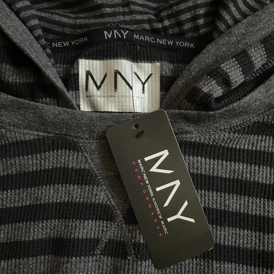 Andrew Marc Нью-Йорк женщин в полоску с капюшоном эластичной вязаная толстовка размер M средний - Изображение 3 из 4