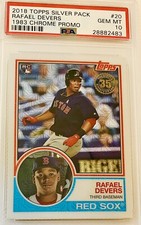 2018 Topps Chrome Silver Rafael Devers RC Rookie Card “1983 Chrome” PSA 10