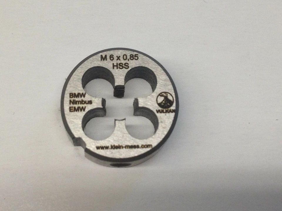 VULKAN STUTTGART Schneideisen M 6x0,85 HSS BMW EMW Nimbus Sondergewinde 223BM00608 M6x0.85