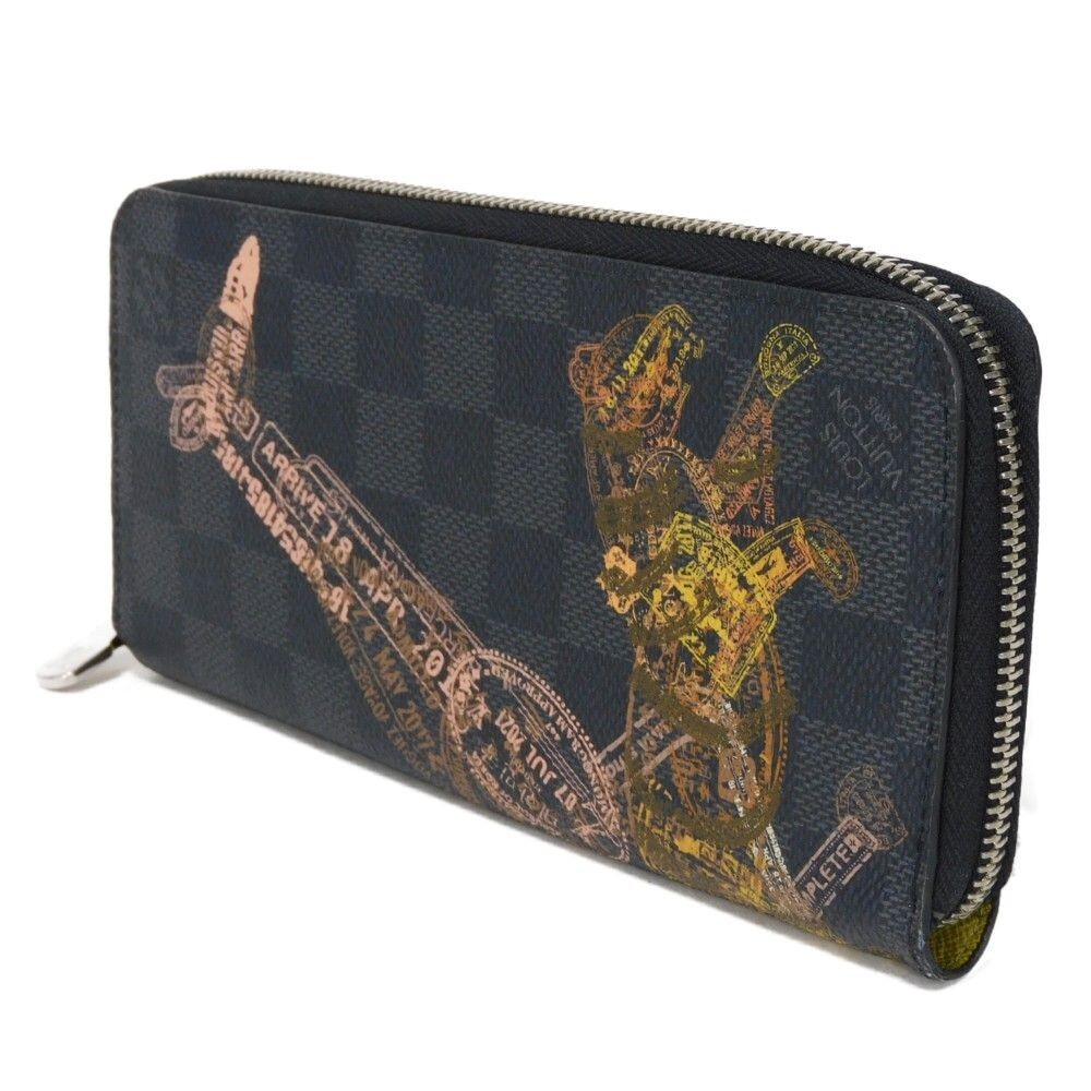 LOUIS VUITTON N64606 Damier Zippy Wallet Vertical Graphite Stamp