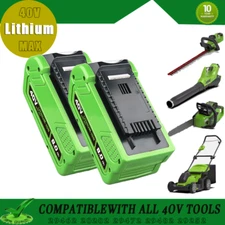 2PACK 8.0Ah For Greenworks 40 Volt G-MAX Li-ion Battery 29472 29462 29252 20202