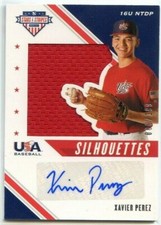 2020 PANINI USA STARS AND STRIPES SILHOUETTES JERSEY AUTO ROOKIE RC XAVIER PEREZ