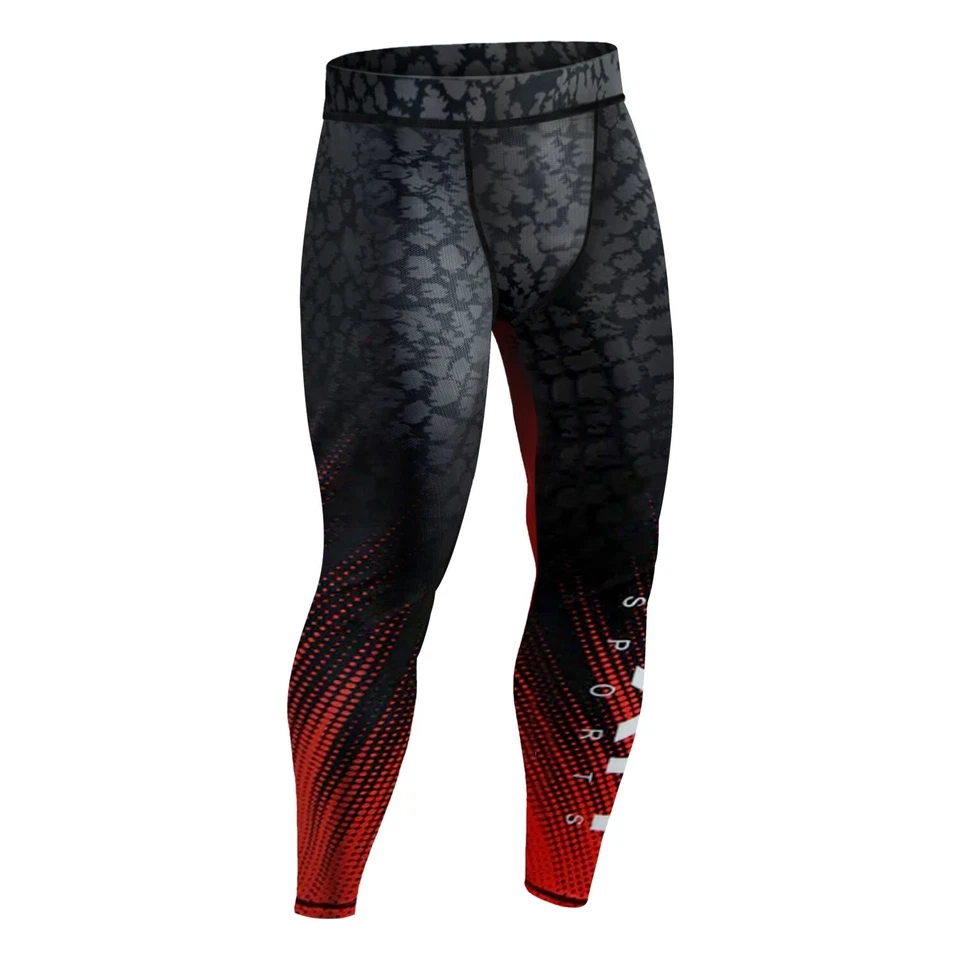 DXM Sublimated Compression Pants Mens Rash Guard Legging Gym Running base Layer - Image 3 of 4