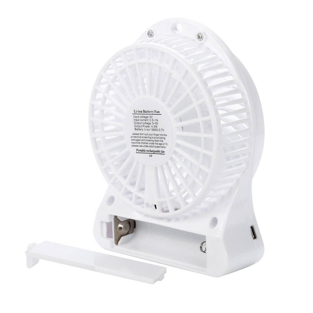 Mini Portable Rechargeable Desk Fan Outdoor Backpacking Camping USB