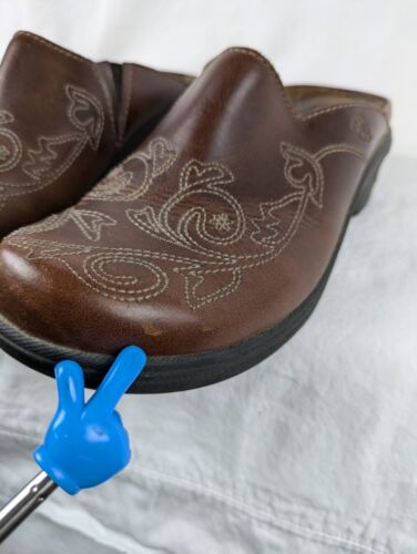 Ariat Savannah Mule Brown Leather Western Embroidered Slides Clogs Womens Size 7 - Picture 11 of 12