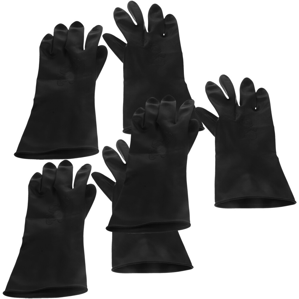9 Pairs Black Rubber Gloves Reusable Disposable Latex Hair Dying eBay