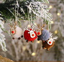 Christmas Elk Plush Hanging Ornaments Tree Hanging Home Party Decor NEW