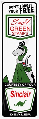 Sinclair S&H Green Stamps 6'' x 18'' Metal Sign