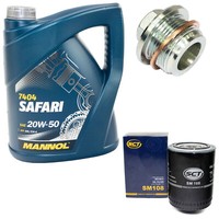 MotoröL Set 20W-50 5 Liter + ÖLfilter SM 108 + Schraube FüR Audi A4 VW Passat