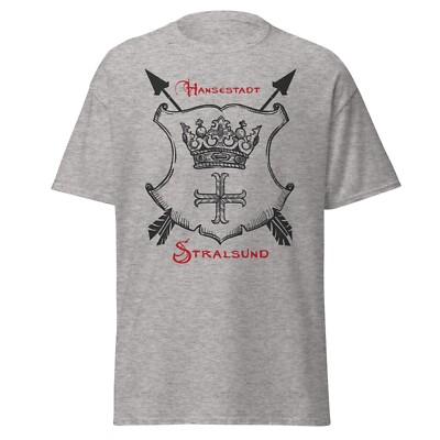 T-Shirt Hansestadt Stralsund Wappen, Mittelalter ! Kostenloser Versand !