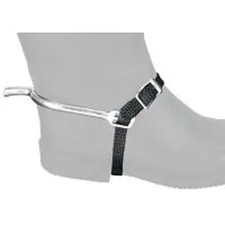 Nuovo! Coppia CINTURINI A SPERONE IN NYLON INTRECCIATO EQUIROYAL neri per stivali uomo o donna